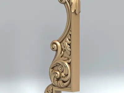 Newel post 006 3D model