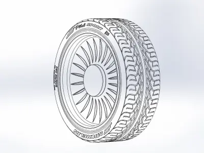 Custom wheels Colorado Customs The Caddy 20inch for scale model 3D print model