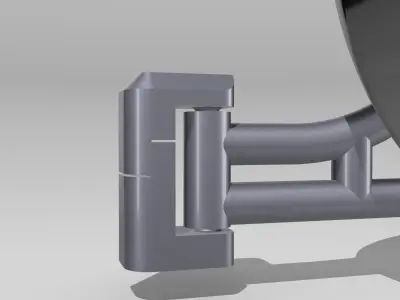 Offroad spare tire swinging mount with options 3D print model