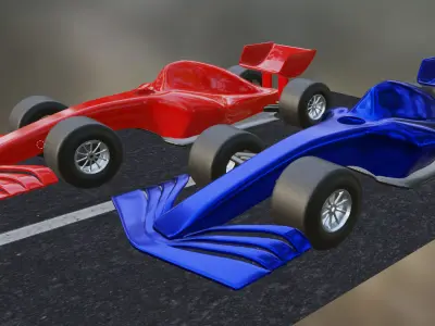 Stylized F1 Car 3D model