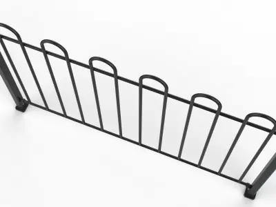 Fence Metal 01 3D model