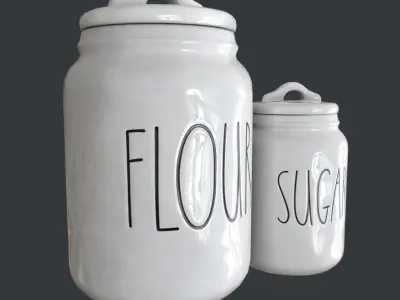 Rae Dunn Canisters Low-poly 3D model