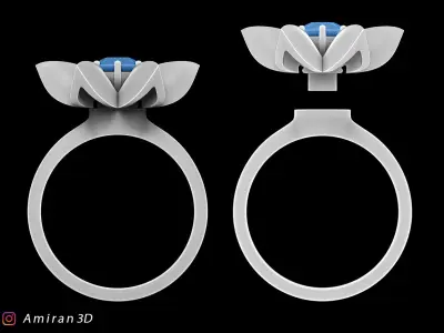 Flower Ring  3D print model purchase