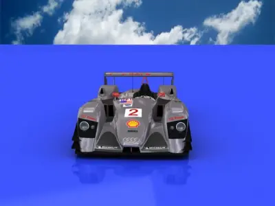 Audi R8 LeMans Racing Car 3D model