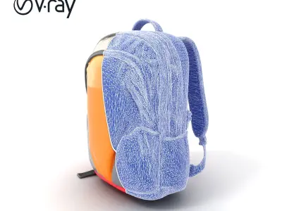 Efficient Sports Backpack 3D Model Pack Low-poly 3D model