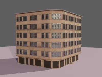 Indian Street Building Packs Low-poly 3D model