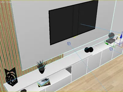 TV WALL 2 3D model