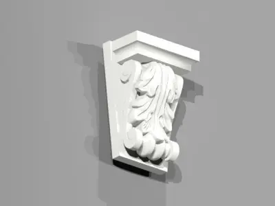 Corbel 3d Model golden 3D model