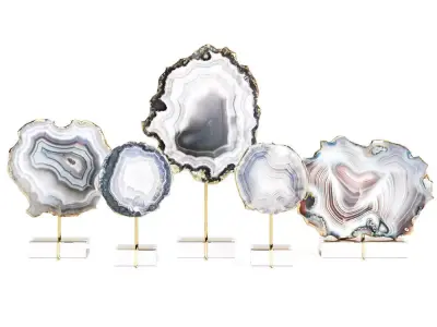 Decorative set of agate slices 3D model