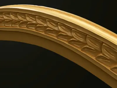 Classic Style Wooden Bed Crown for CNC 3D model