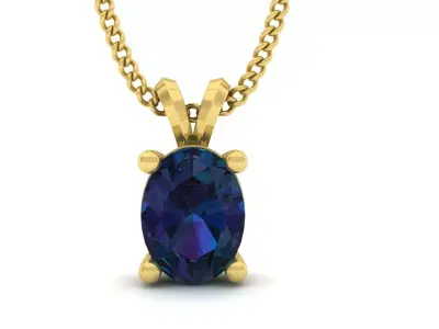 AV 550 Oval Pendant Necklace 3D print model
