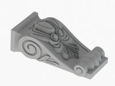 Scroll Corbel 61 - 3D Printable 3D model