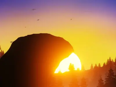 Landscape Mountain Free low-poly 3D model