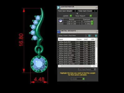 Jewelry Earring 3D print model