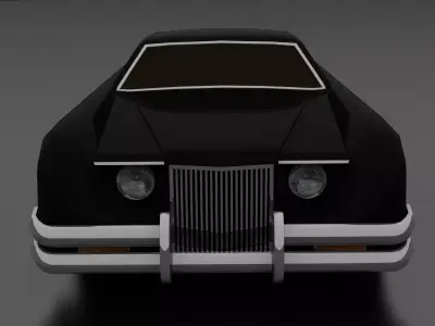 Evil car from The Car movie  Low-poly 3D model