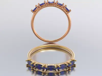 solitaire woman ring 3D print model