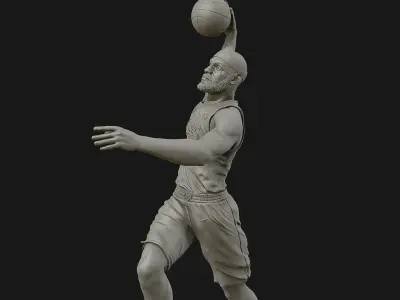 LeBron James 3D Dunk Model for 3D printing 3D print model