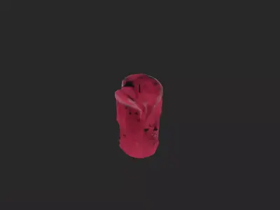 Stylized Ceremonial Candle Low-poly 3D model