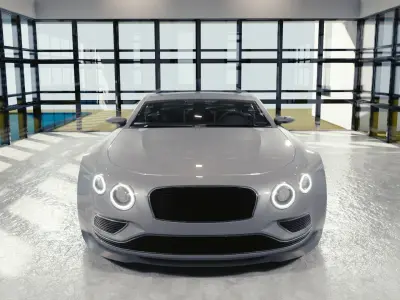 BLENDER EEVEE Brandless Sports GT coupe Low-poly 3D model