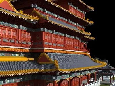 Ancient Chinese architecture 3D model