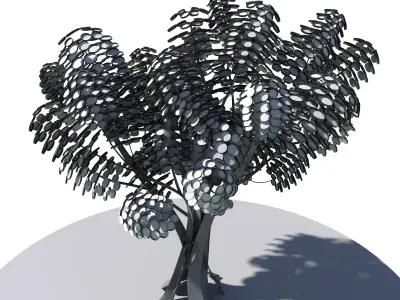 Cartoon tree S1Bv3 3D model