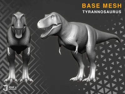 BaseMesh - Tyrannosaurus Rex 3D model