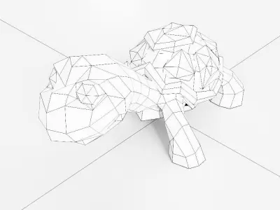 Turtle toon 3d model  Low-poly 3D model