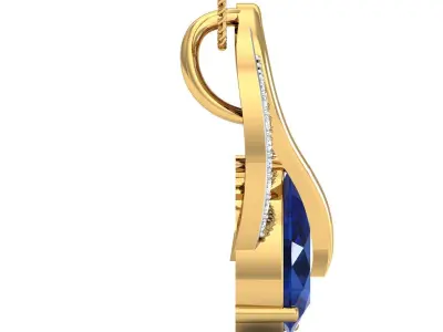 Pear Diamond pendant 3D print model