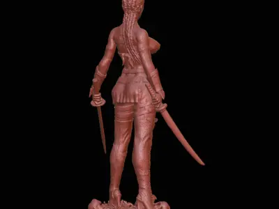 Girl V1 figurine 3D print model