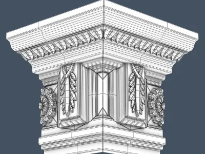 Decorative Crown Molding 3D model purchase