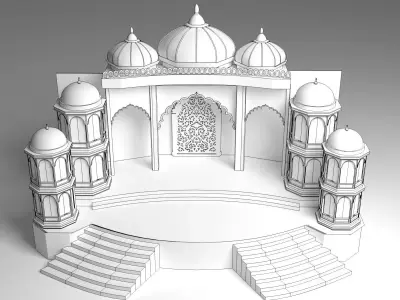 Indian Wedding Stage 3D model