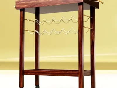 Wine Table Rack 1 3D model