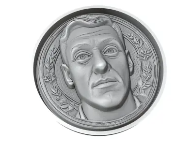 Mesut Ozil Footballer Medallion 3D print model
