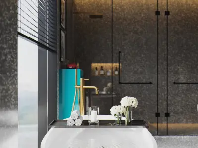 bathroom interior scenes 3D model