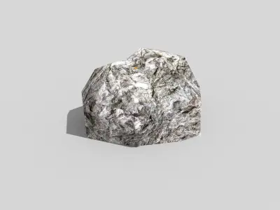 low poly rock Low-poly 3D model