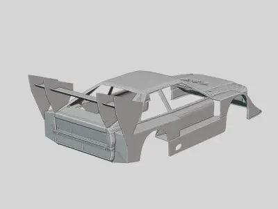 Audi S1 Hillclimb 1985 Printable Body 3D print model