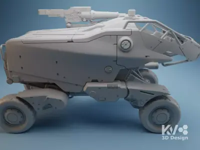 KV-Death Stranding-Pickup Off-Roader Armored 3D print model