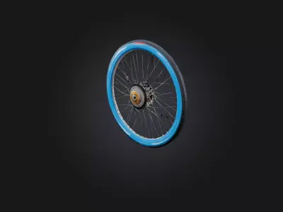 Bicycle Wheel Low-poly 3D model
