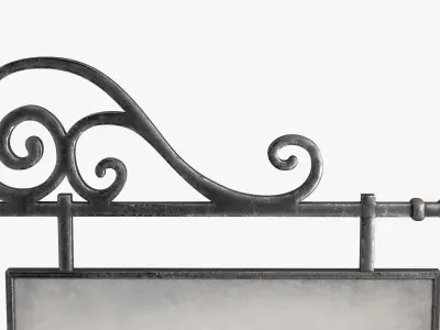 Street Signboard Low-poly 3D model