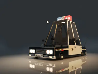 Stylized Plice car 3D model