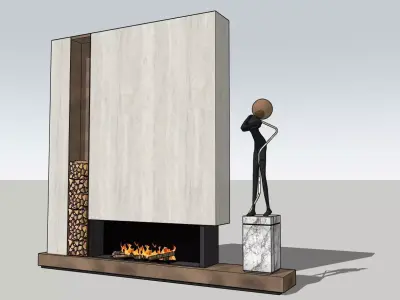 Chimney Wall sketchup 3D model