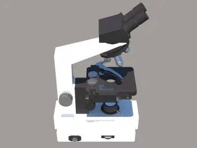 Microscope Low-poly 3D model