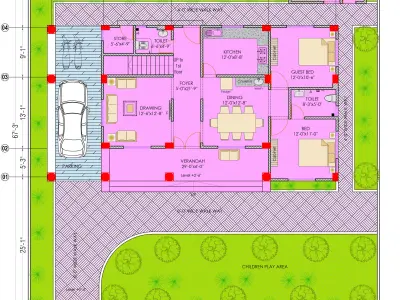 Modern Village House 3D model