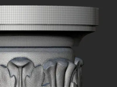 FREE SAMPLE - Louis XVI style classical fireplace mantel Free 3D model