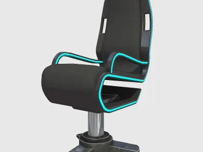 3D SCI FI ARMCHAIR Low-poly 3D model