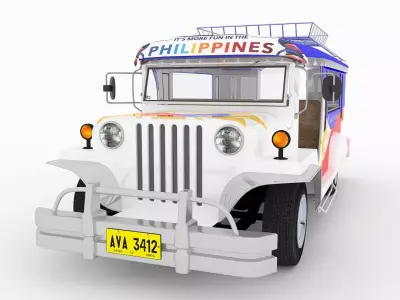 Philippine Jeepney Low-poly 3D model