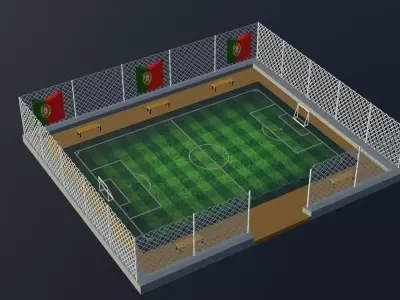Soccer Stadium - Portugal Low-poly 3D model