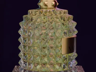 Valentino perfime yellow 3D model product for Advertising 3D model