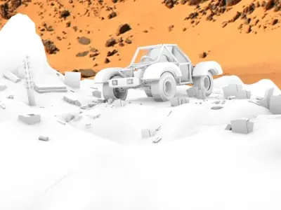 Dune buggy  Low-poly 3D model