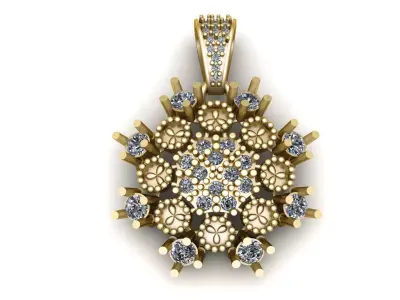 TULIJA FLOWER SPENDING PENDANT 3D PRINTABLE MODEL  3D print model